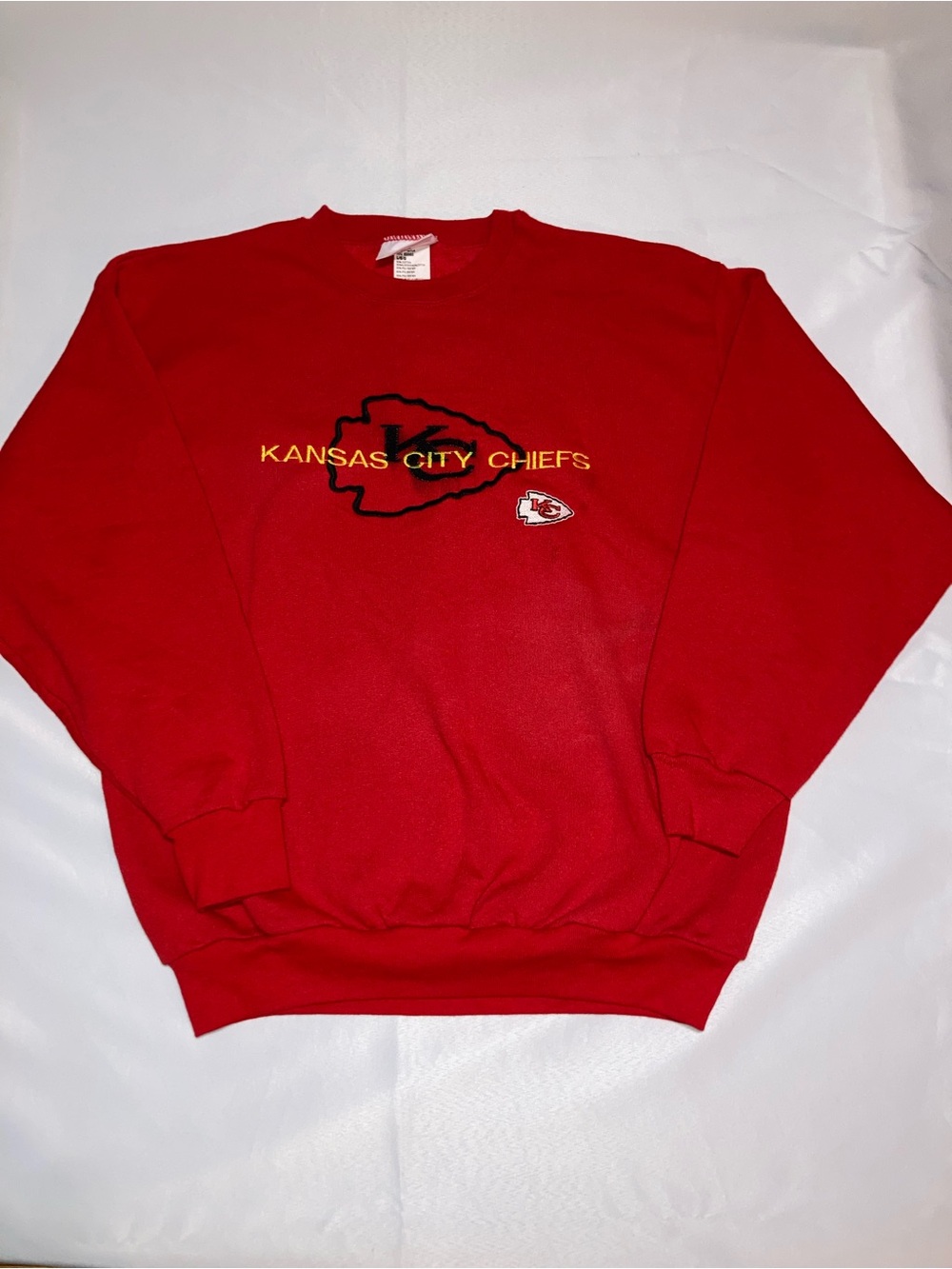 Kansas City Chiefs Logo Athletic Red Pullover Crewneck